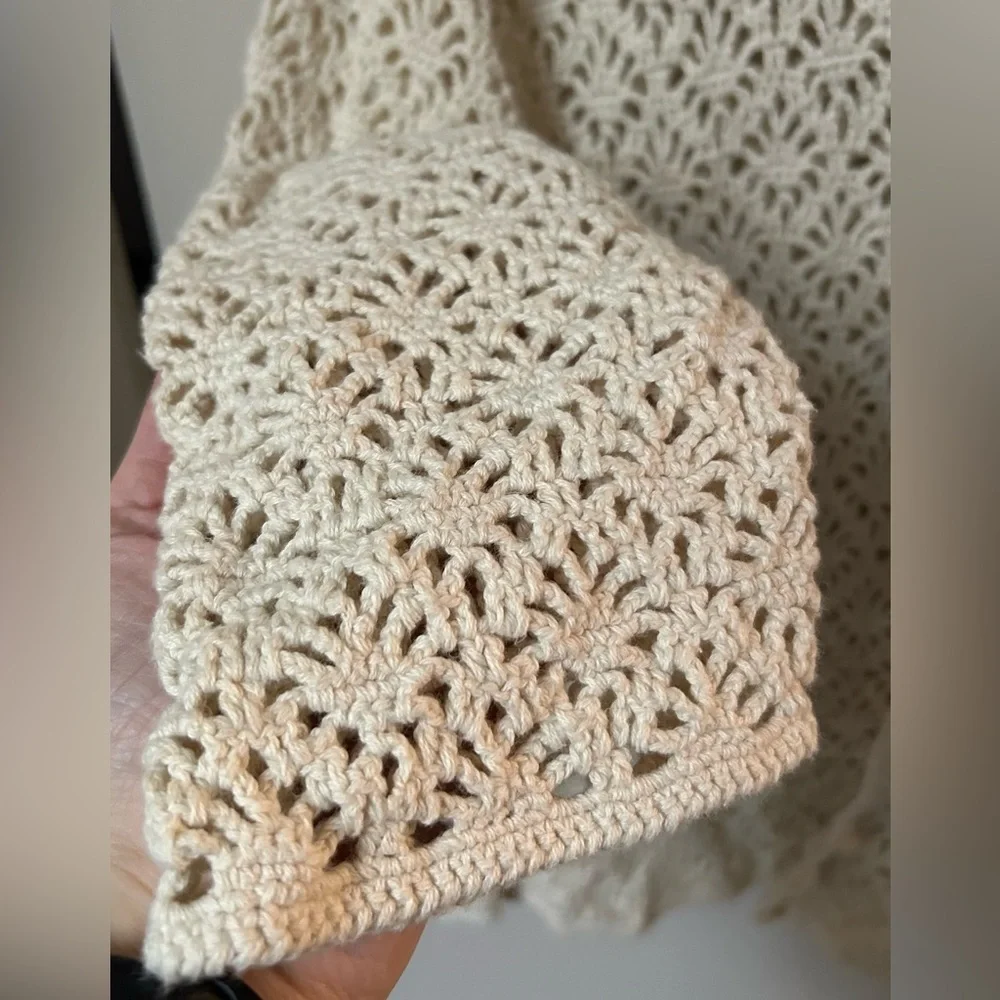 Vintage Northern Reflections Cream Open-Knit Cardigan - Picture 5 of 15